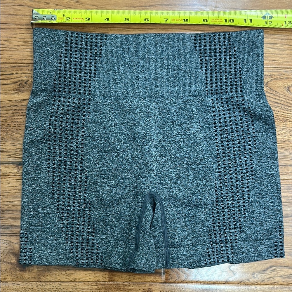 Gray Textured Stretch Shorts XS